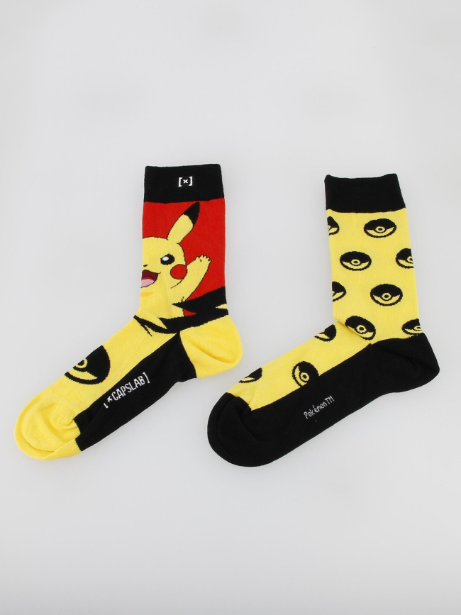 Chaussettes pokémon pikachu jaune - Capslab