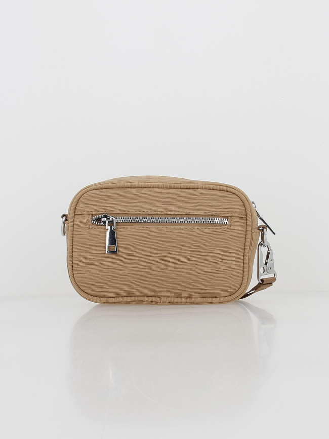 Sac bandoulière logo brodé taupe femme - Project X Paris