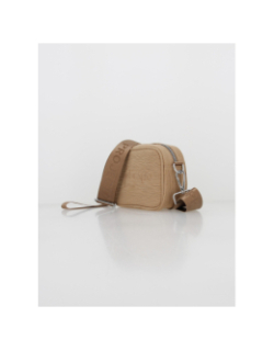 Sac bandoulière logo brodé taupe femme - Project X Paris