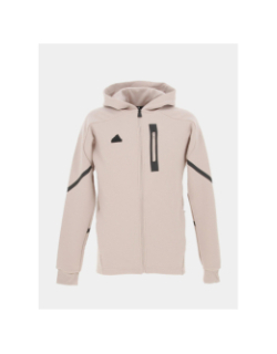 Sweat à capuche zippé designed 4 gameday beige homme - Adidas