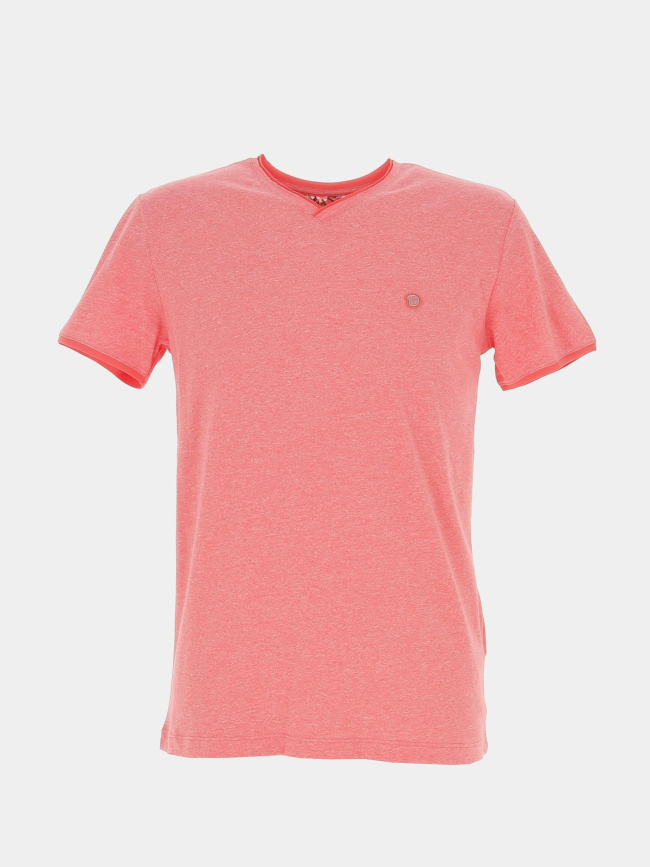T-shirt tadeg orange corail homme - Benson & Cherry