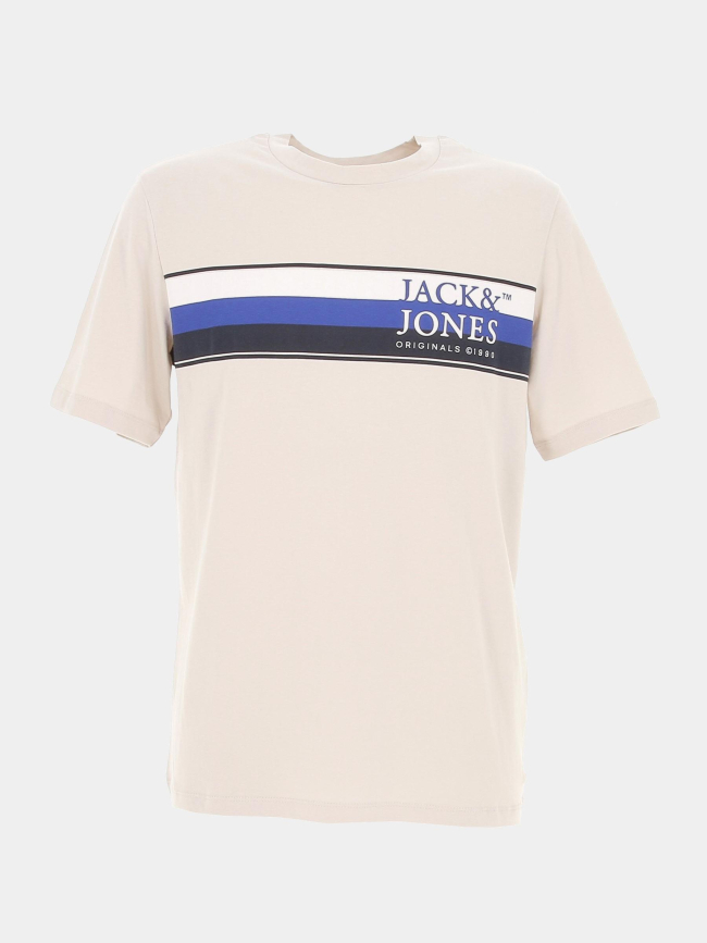 T-shirt jorcodyy beige homme - Jack & Jones