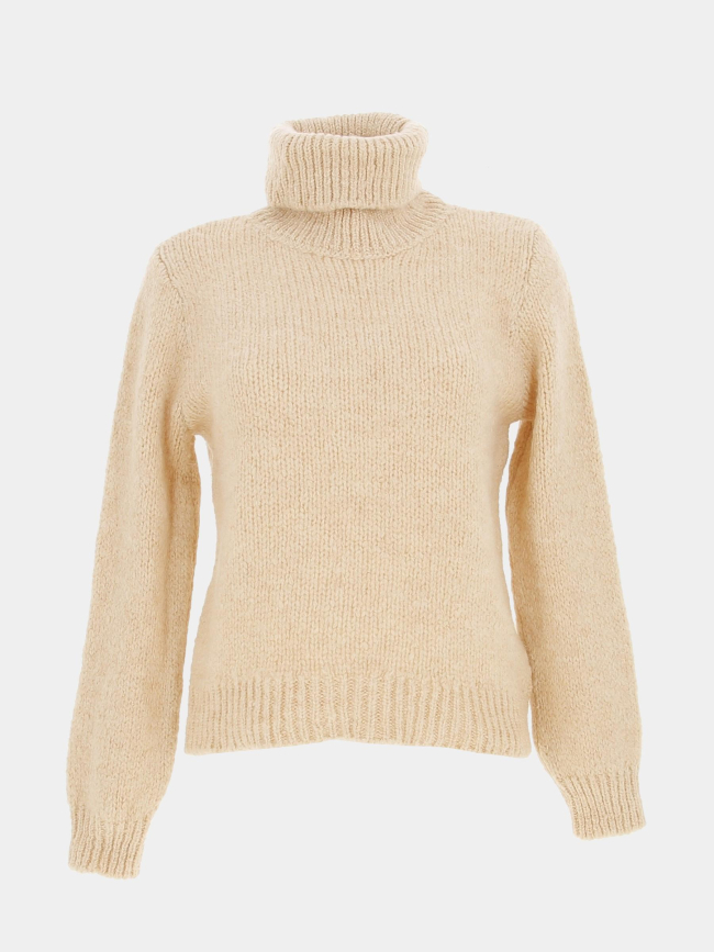 Pull col roulé dinea tapioca beige femme - JDY