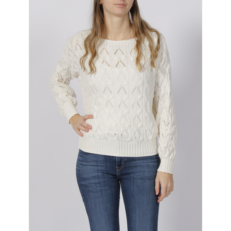 Pull brynn life structure blanc femme - Only
