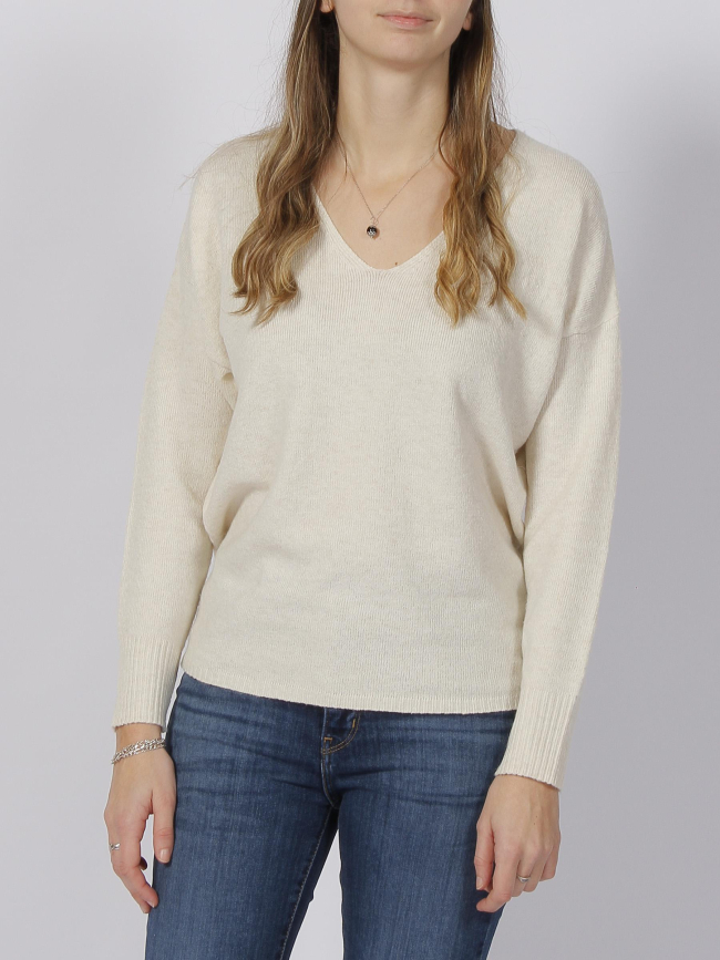 Pull rica life beige femme - Only