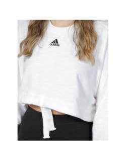 Sweat crop oversize dance blanc femme - Adidas