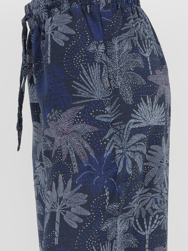 Pantalon fluide silia tropical bleu marine femme - Teddy Smith