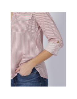 Chemise rayée bumpy rose/blanc femme - Vero Moda