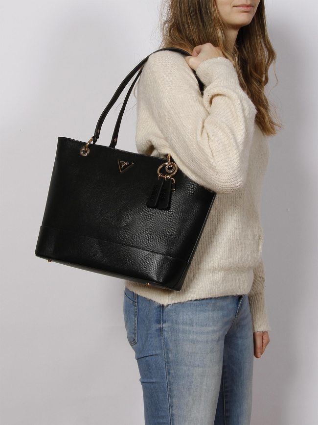 Sac à main éco alexie élite tote noir femme - Guess
