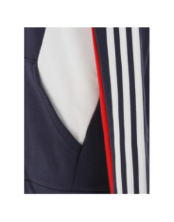 Sweat à capuche 3S colorblock tricolore bleu marine - Adidas