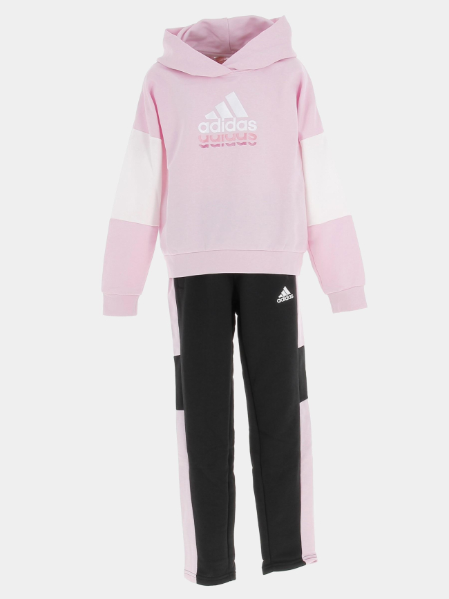 Ensemble survêtement sweat rose fille - Adidas