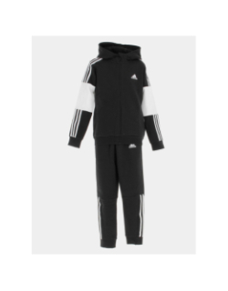Ensemble survêtement veste zippé 3S noir enfant - Adidas