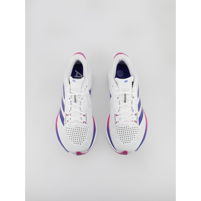 Baskets de running adizero blanc/rose homme Adidas wimod
