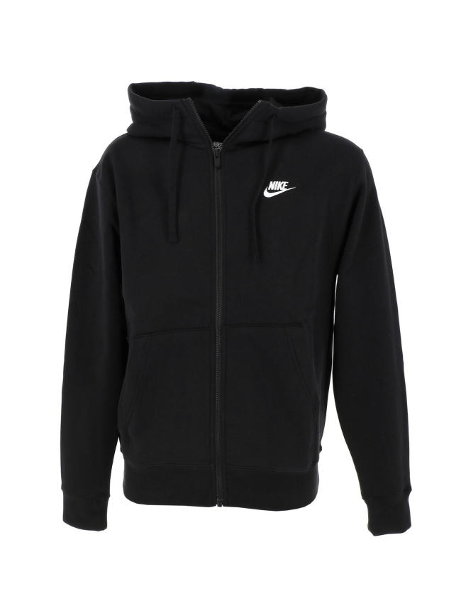 Sweat zippé à capuche sportswear club noir homme - Nike