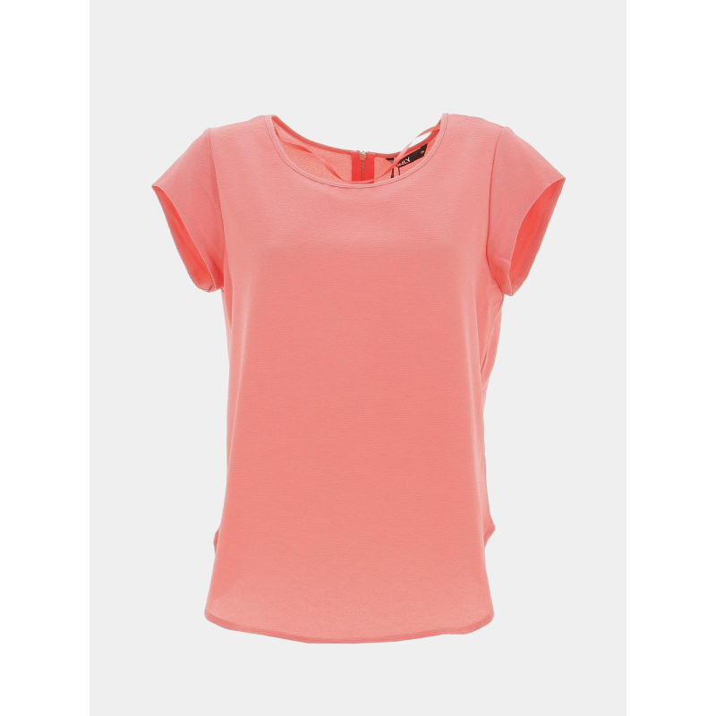 T-shirt vic rose femme - Only