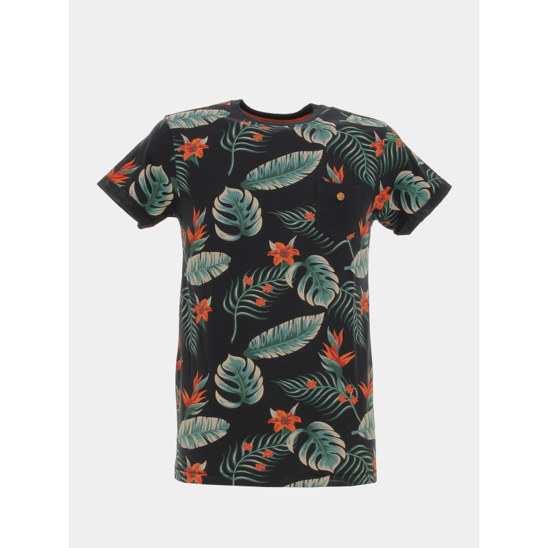 T-shirt nubie floral noir homme - Deeluxe
