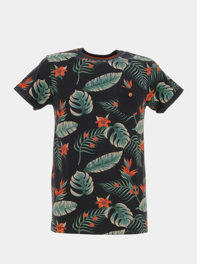 T-shirt nubie floral noir homme - Deeluxe
