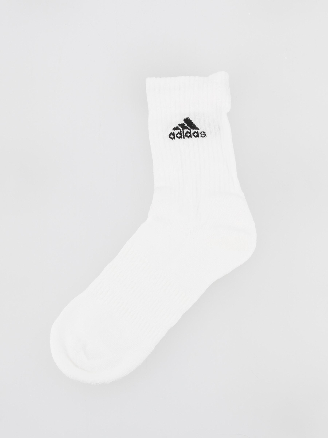 Pack 6 paires de chaussettes hautes amorti blanc - Adidas
