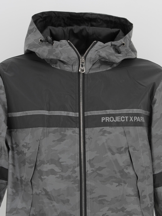Veste imperméable flurorescent gris homme - Project X Paris