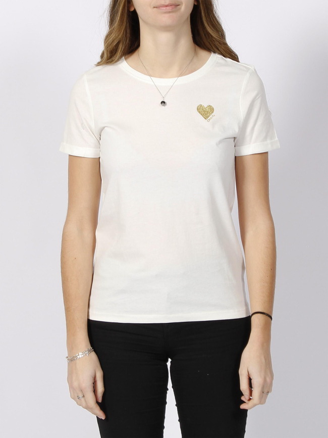 T-shirt kita life coeur blanc femme - Only