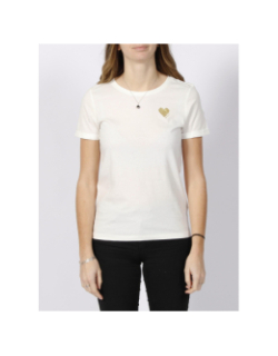 T-shirt kita life coeur blanc femme - Only