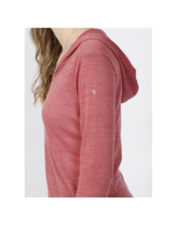 Pull fin à capuche deliboz knit rose femme - Sun Valley