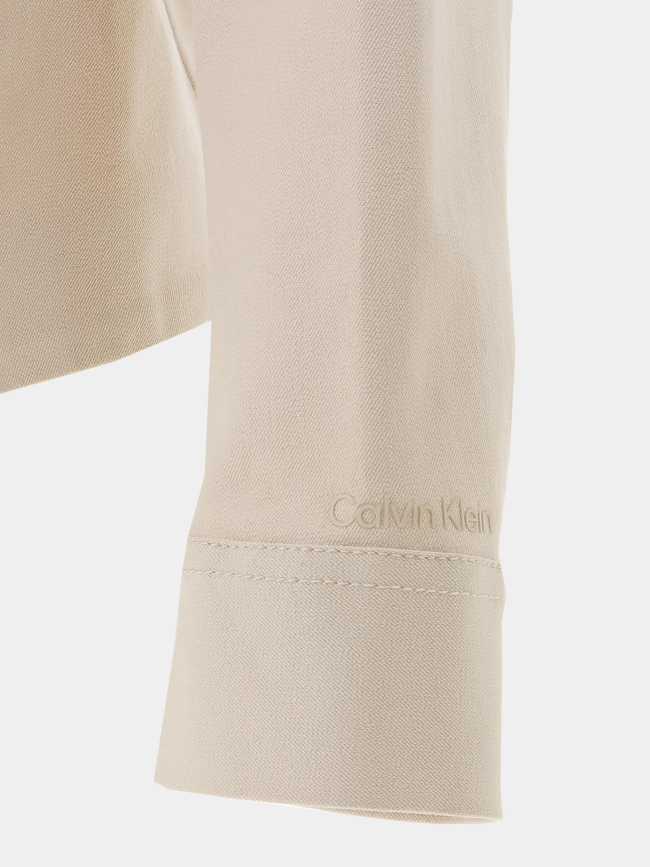 Veste stretch gabardine beige femme - Calvin Klein