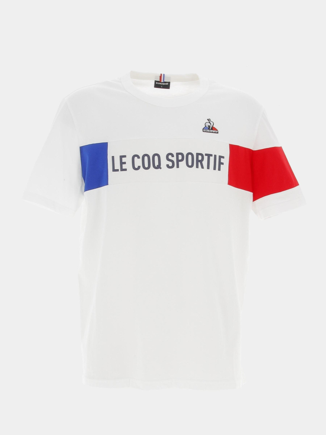 T-shirt tricolore blanc homme - Le Coq Sportif