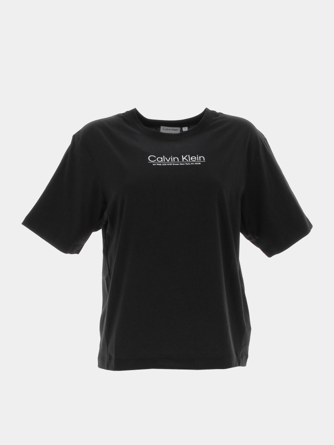 T-shirt coordinates logo noir femme - Calvin Klein