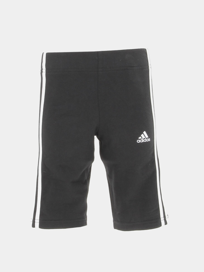 Short legging 3 bandes noir fille - Adidas
