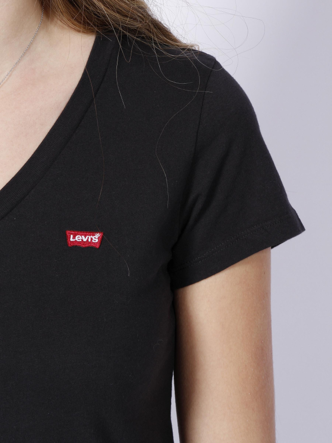 T-shirt perfect col v noir femme - Levi's