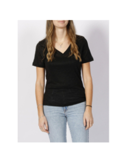 T-shirt en lin noir femme - Calvin Klein