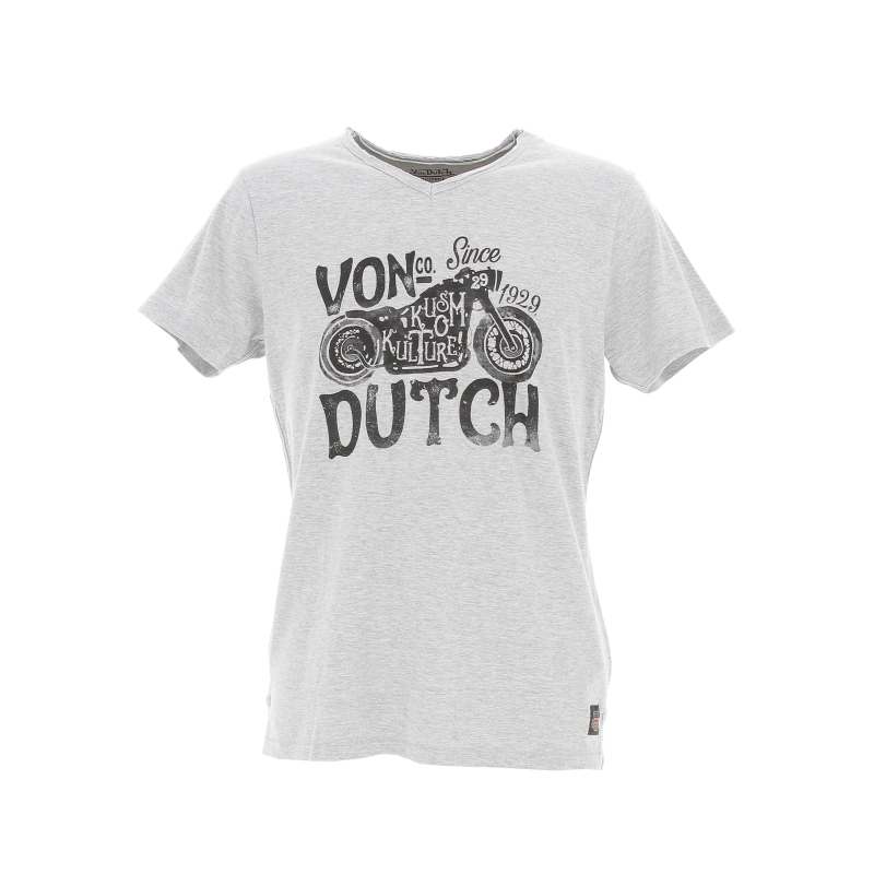 T-shirt tee motar gris homme - Von Dutch
