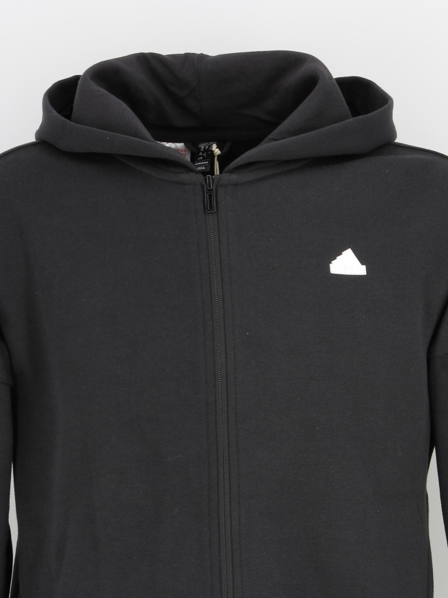 Sweat zippé à capuche future icons noir enfant - Adidas