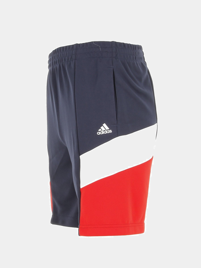 Short de sport tricolore bleu garçon - Adidas