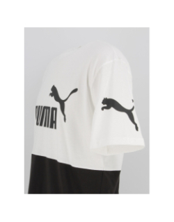 T-shirt colorblock bicolore blanc noir homme - Puma