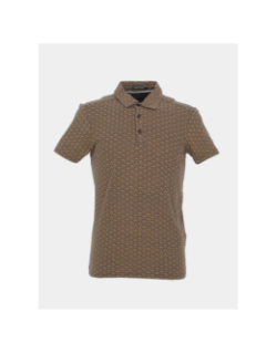 Polo stretch bona marron noir homme - Sun Valley