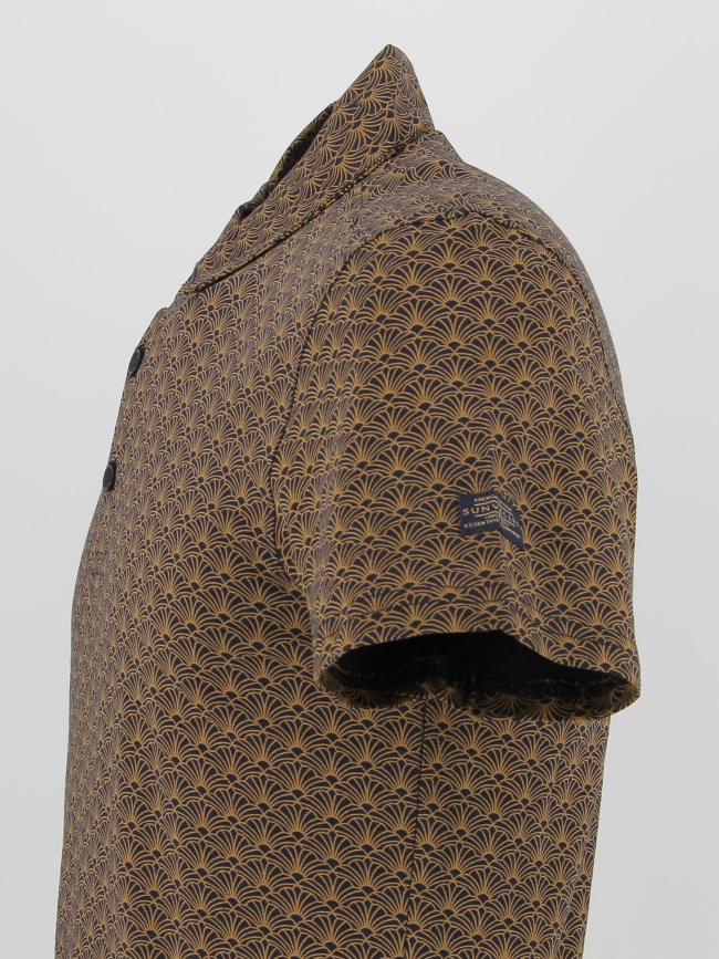 Polo stretch bona marron noir homme - Sun Valley