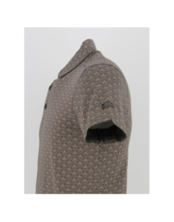 Polo stretch bona caviar beige/noir homme - Sun Valley