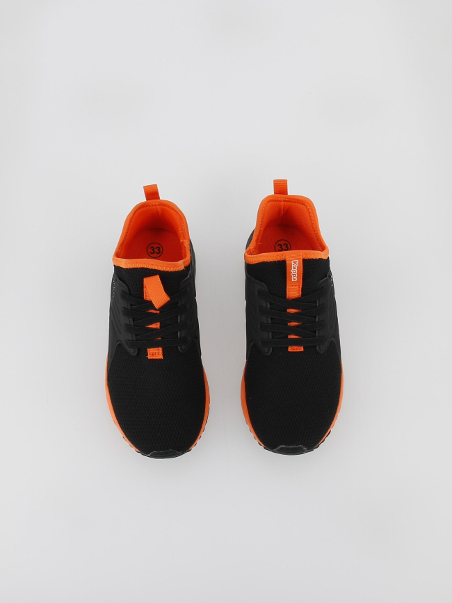 Baskets élastiques san puerto noir orange enfant - Kappa