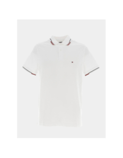 T-shirt col logo regular blanc homme - Tommy Hilfiger