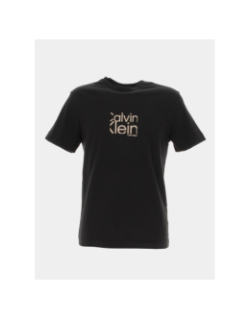 T-shirt matte front logo noir homme - Calvin Klein