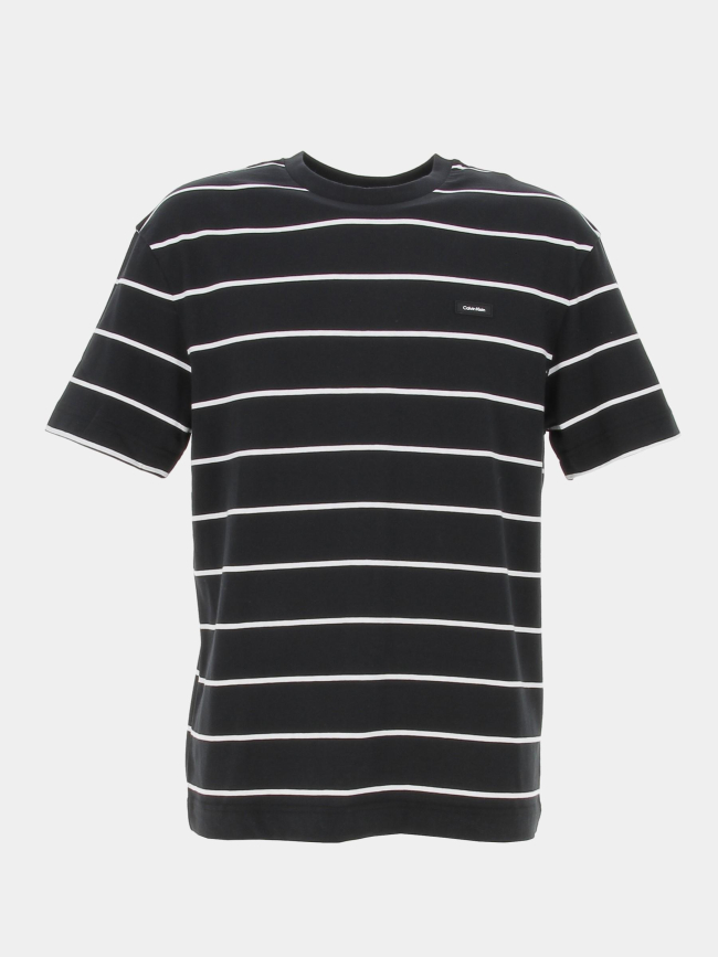 T-shirt rayé comfort noir homme - Calvin Klein