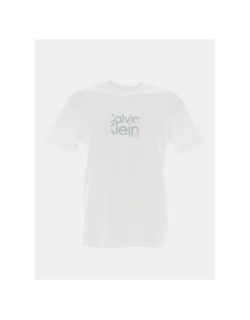 T-shirt matte front logo blanc homme - Calvin Klein