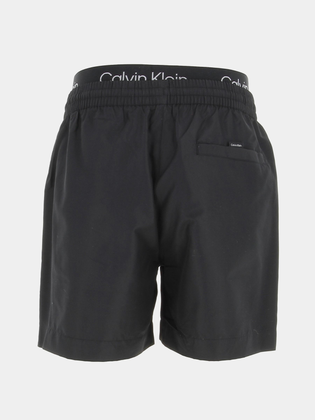 Short de bain medium double noir homme - Calvin Klein