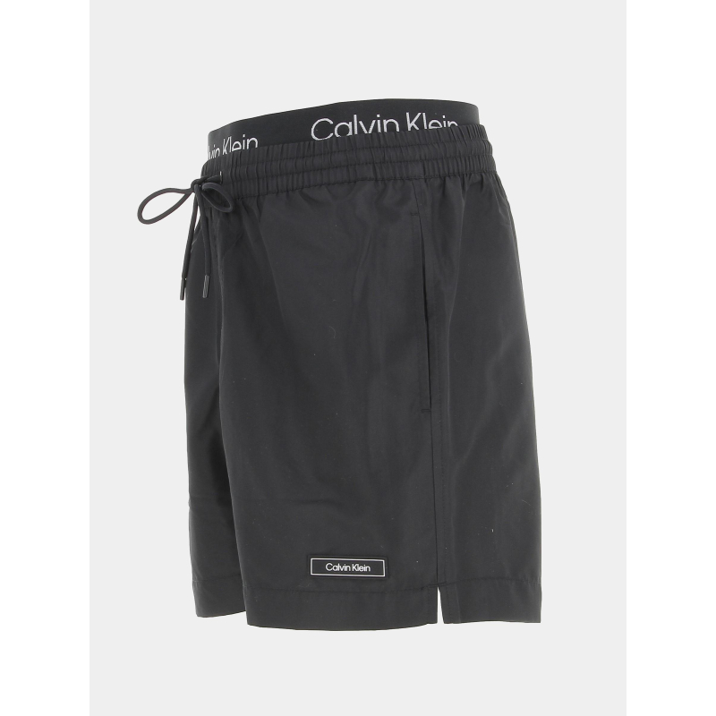 Double Waistband Short De Bain Calvin Klein Noir Calvin Klein