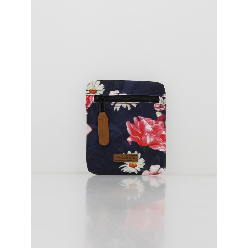Pochette mini dontobori floral bleu marine - Cabaïa