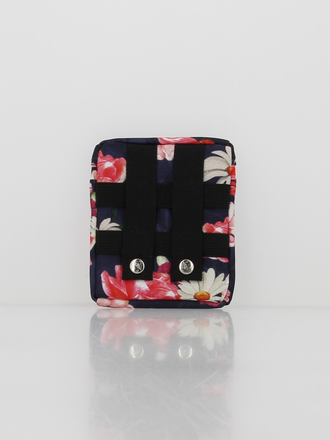 Pochette mini dontobori floral bleu marine - Cabaïa