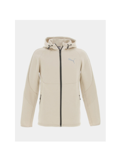 Sweat zippé à capuche evostripe beige homme Puma wimod