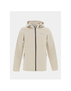 Sweat zippé à capuche evostripe beige homme - Puma